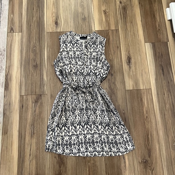 Cynthia Rowley Beige Printed Bohemian Sheath Dress Size 6 with Pockets - Picture 2 of 6